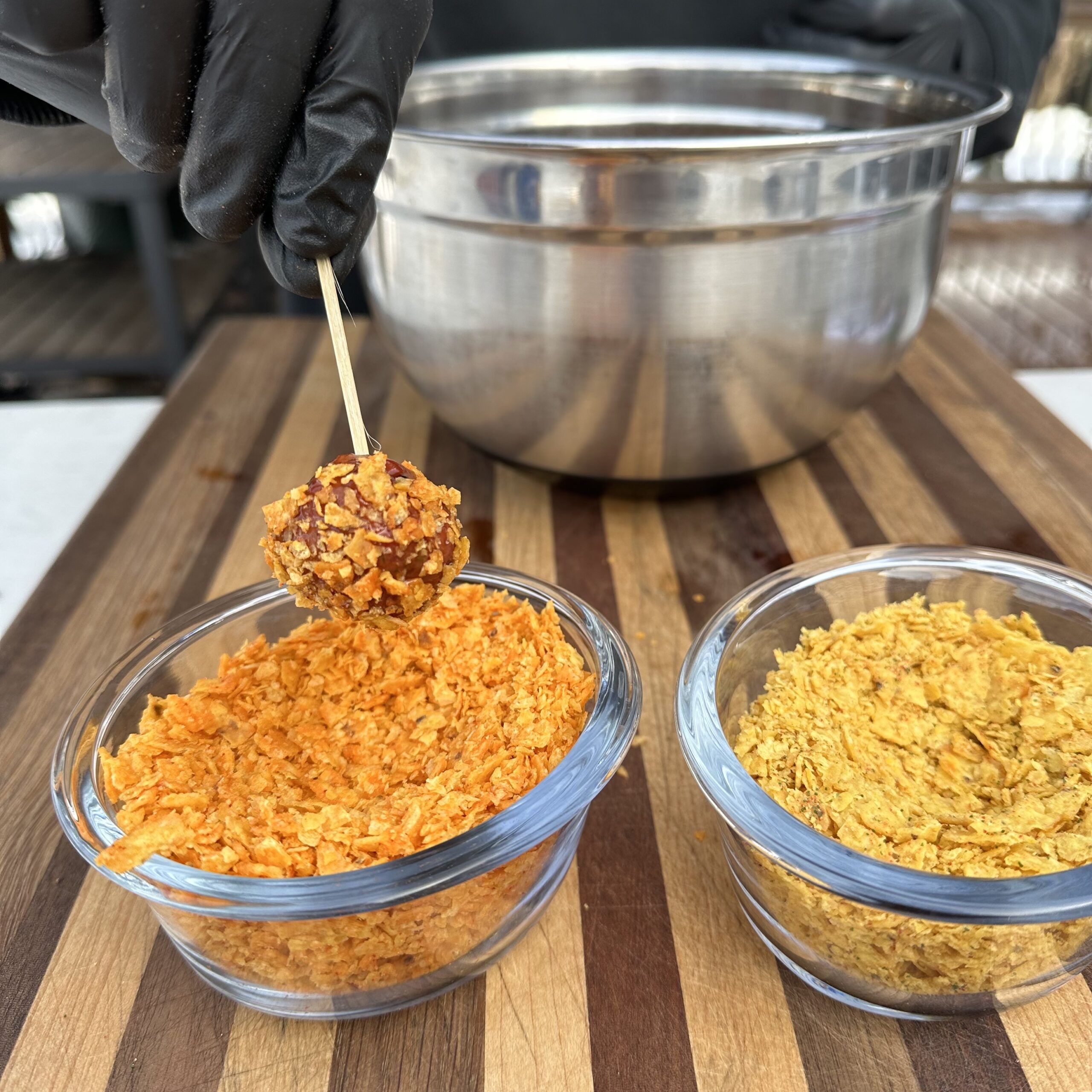 Crunchy meatballs