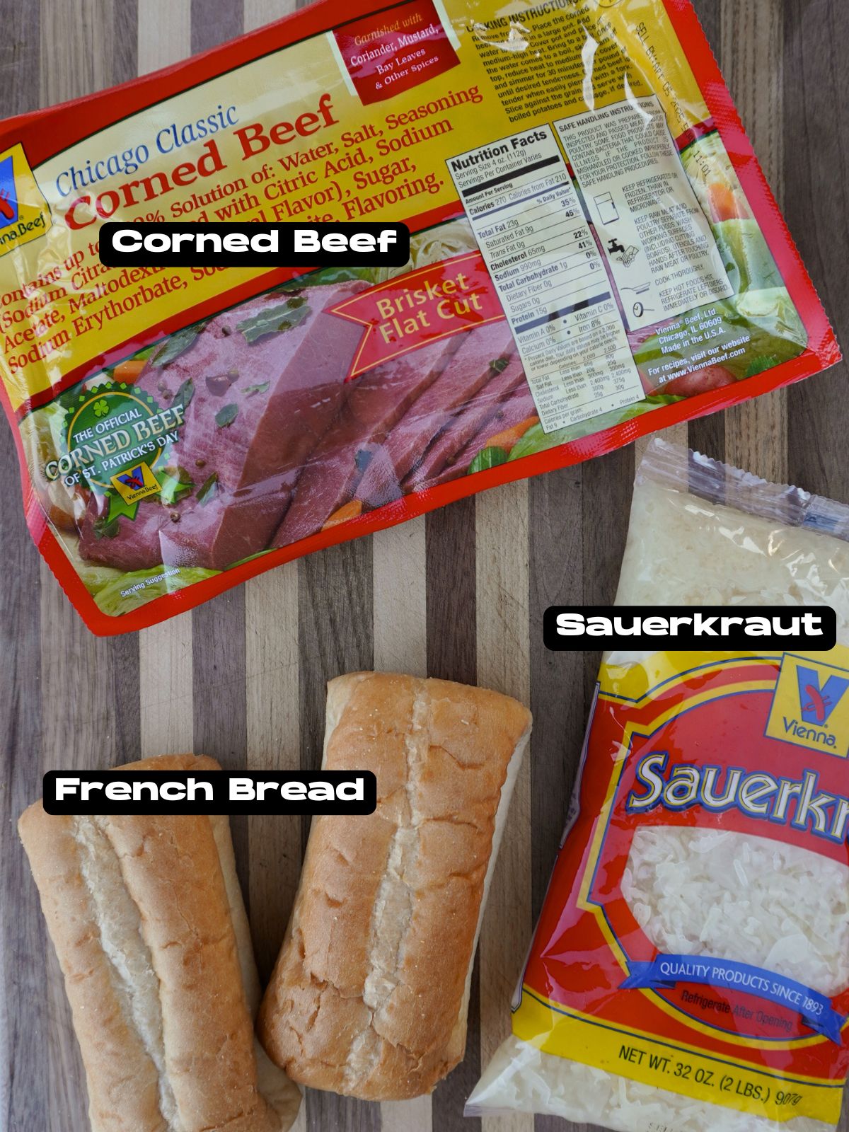 corned beef ingredients.
